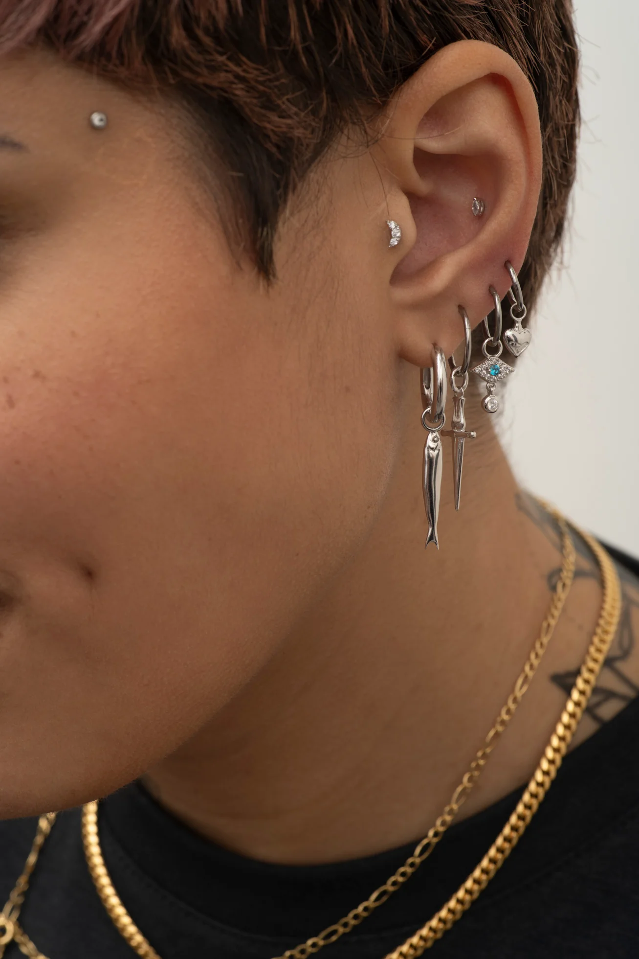 14K Solid Gold Marquise Stud - Image 14