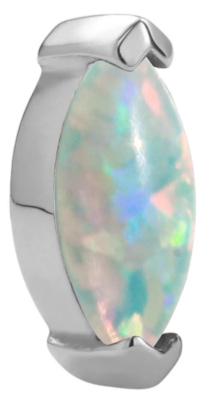 14K Solid Gold Marquise Stud - Image 5