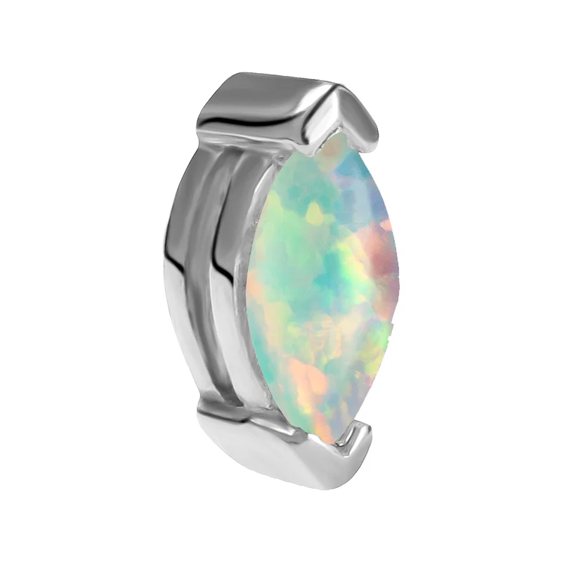 14K Solid Gold Marquise Stud - Image 8