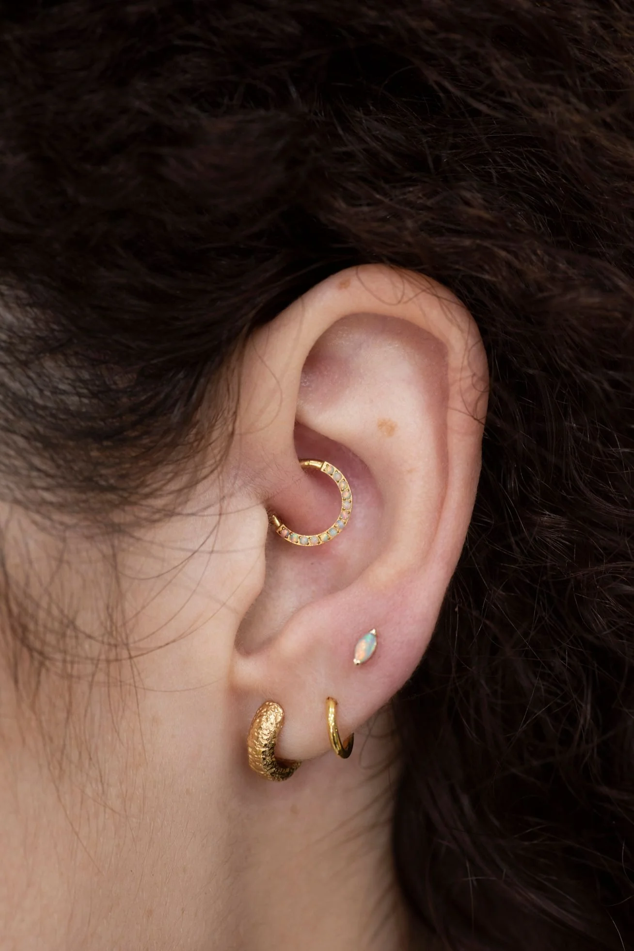 14K Solid Gold Marquise Stud - Image 9