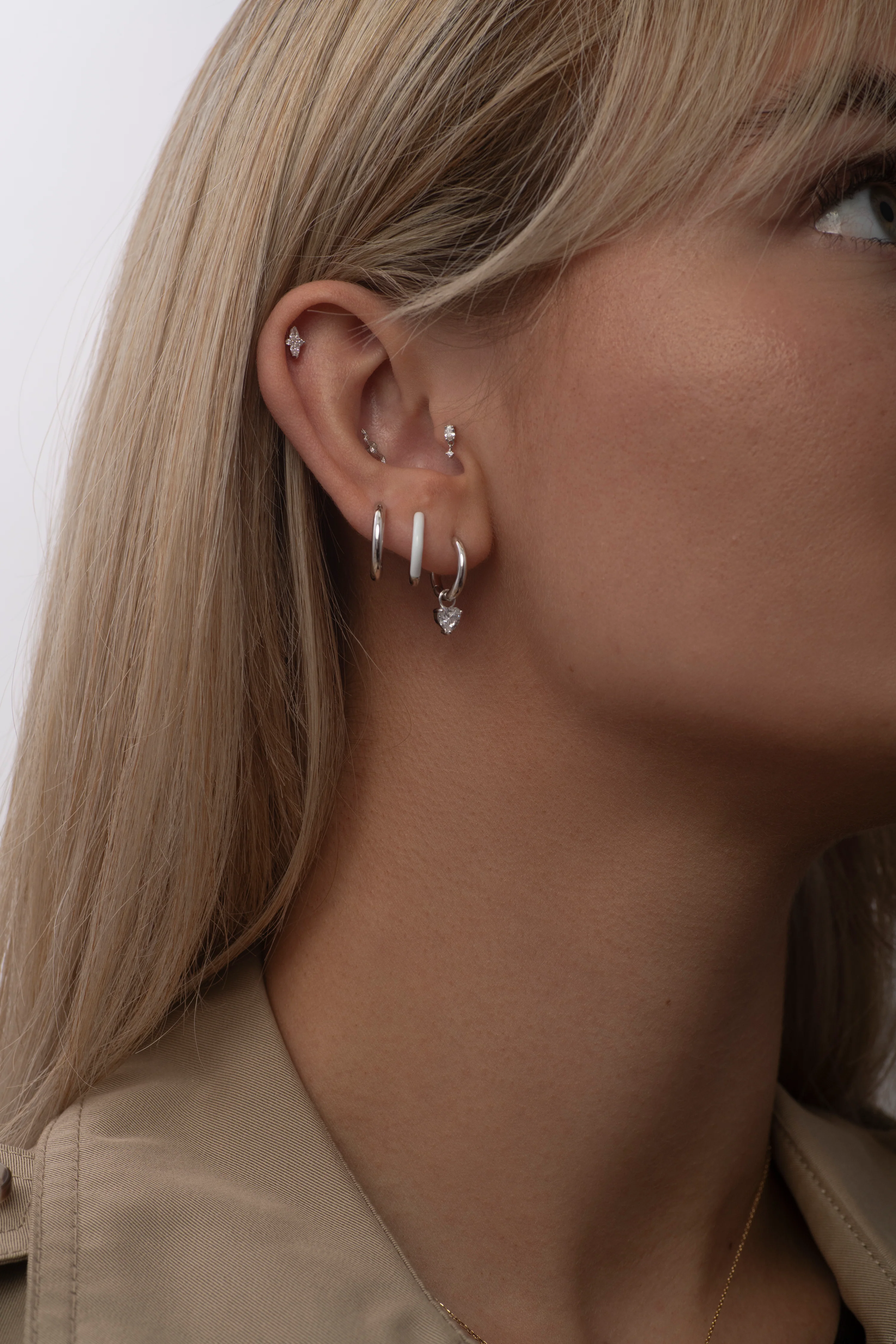 14k Solid Gold Pear Marquise Stud - Image 4