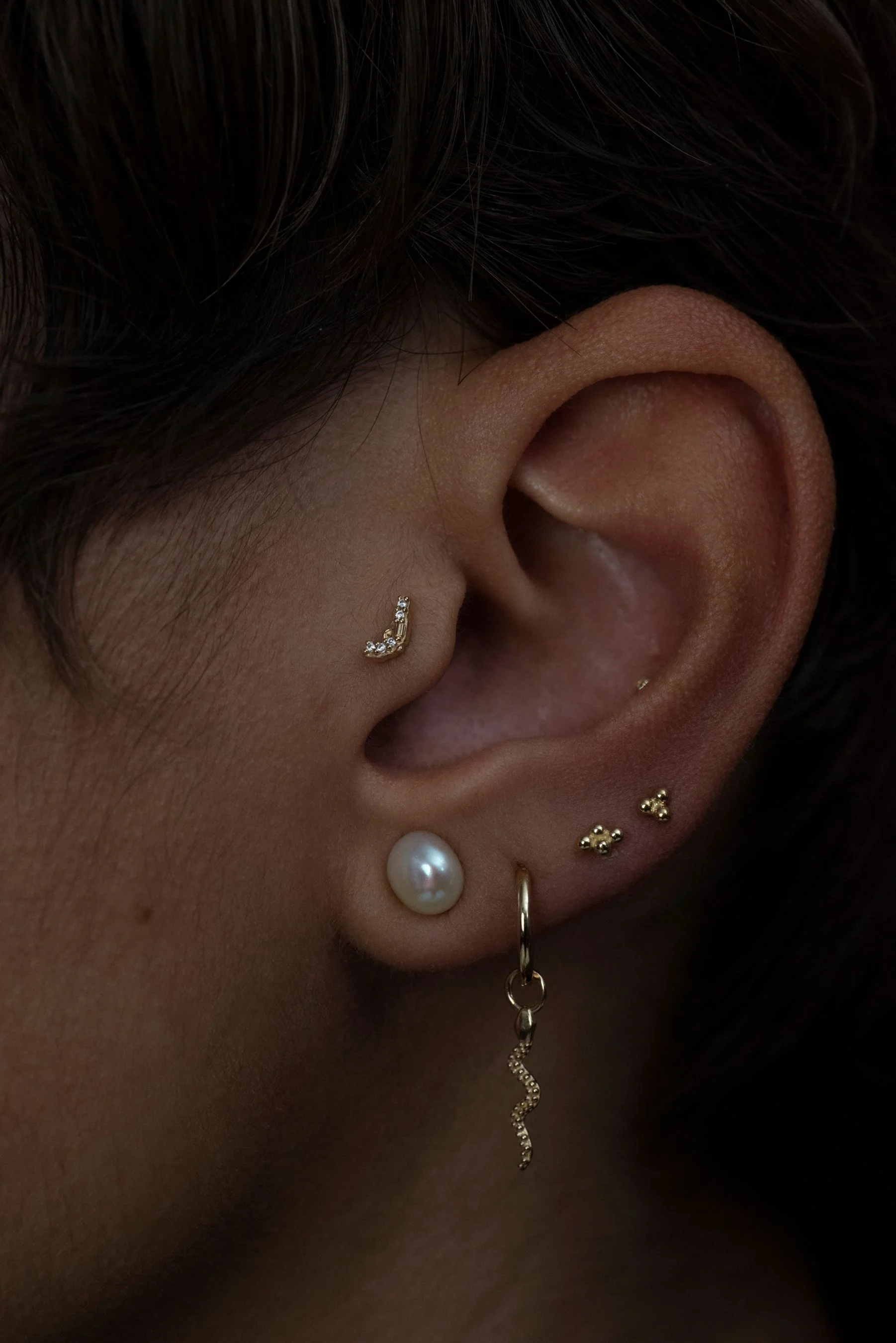 14K Solid Gold Trinity Bead - Image 4