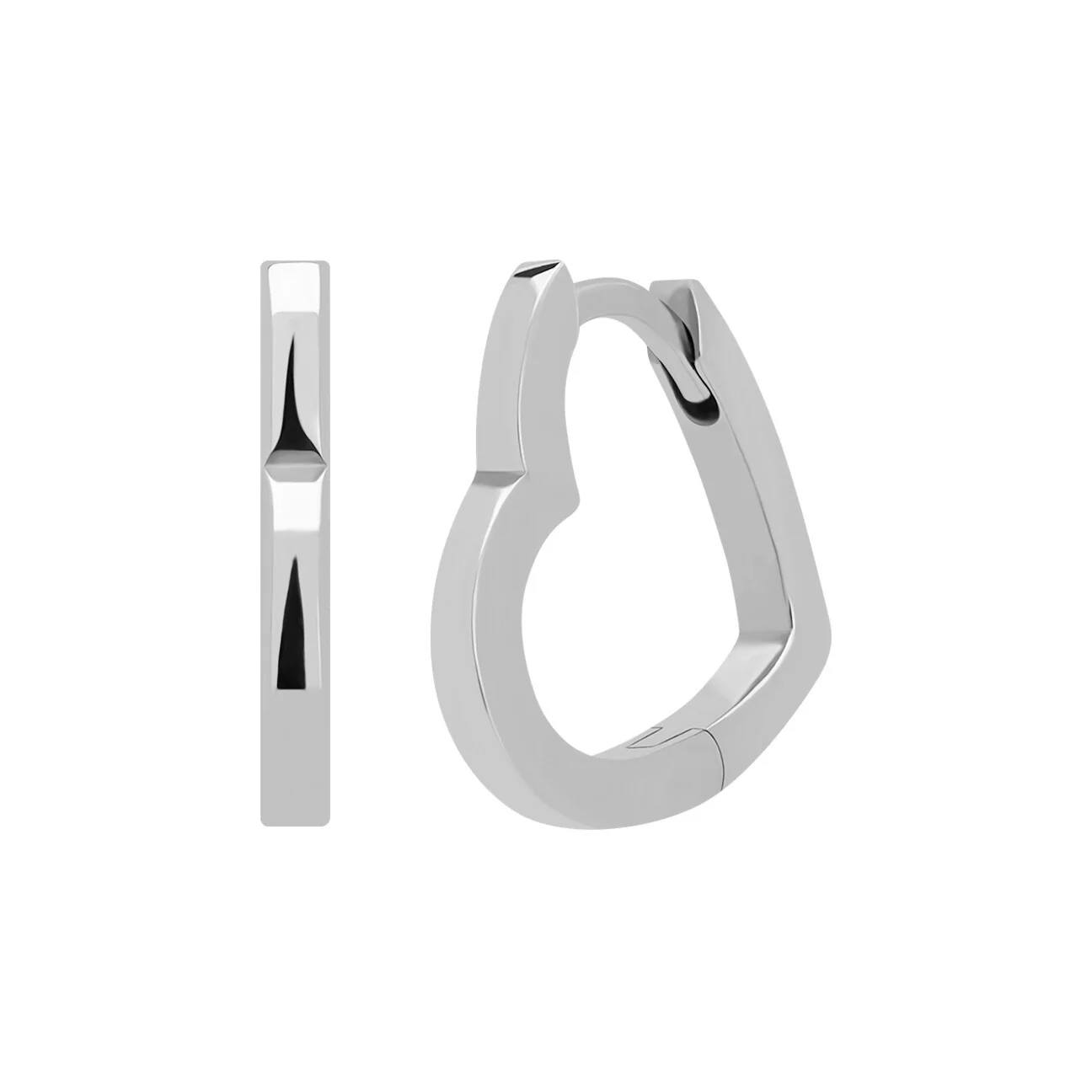 Heart Shaped Earrings - Plain - Image 3