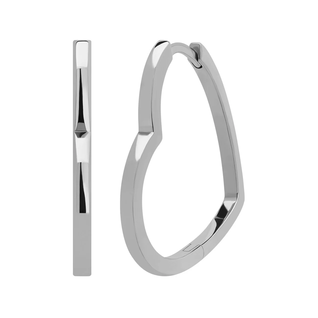 Heart Shaped Earrings - Plain - Image 4