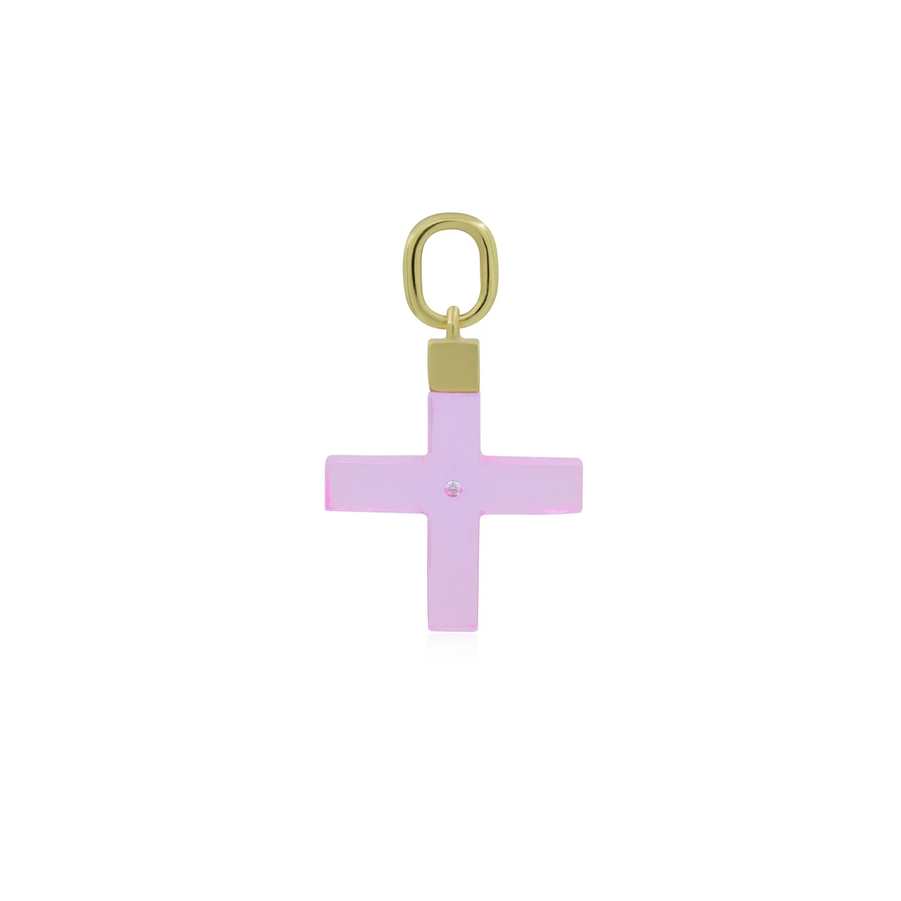 Cross Resin with Zirconia Charm - Image 3