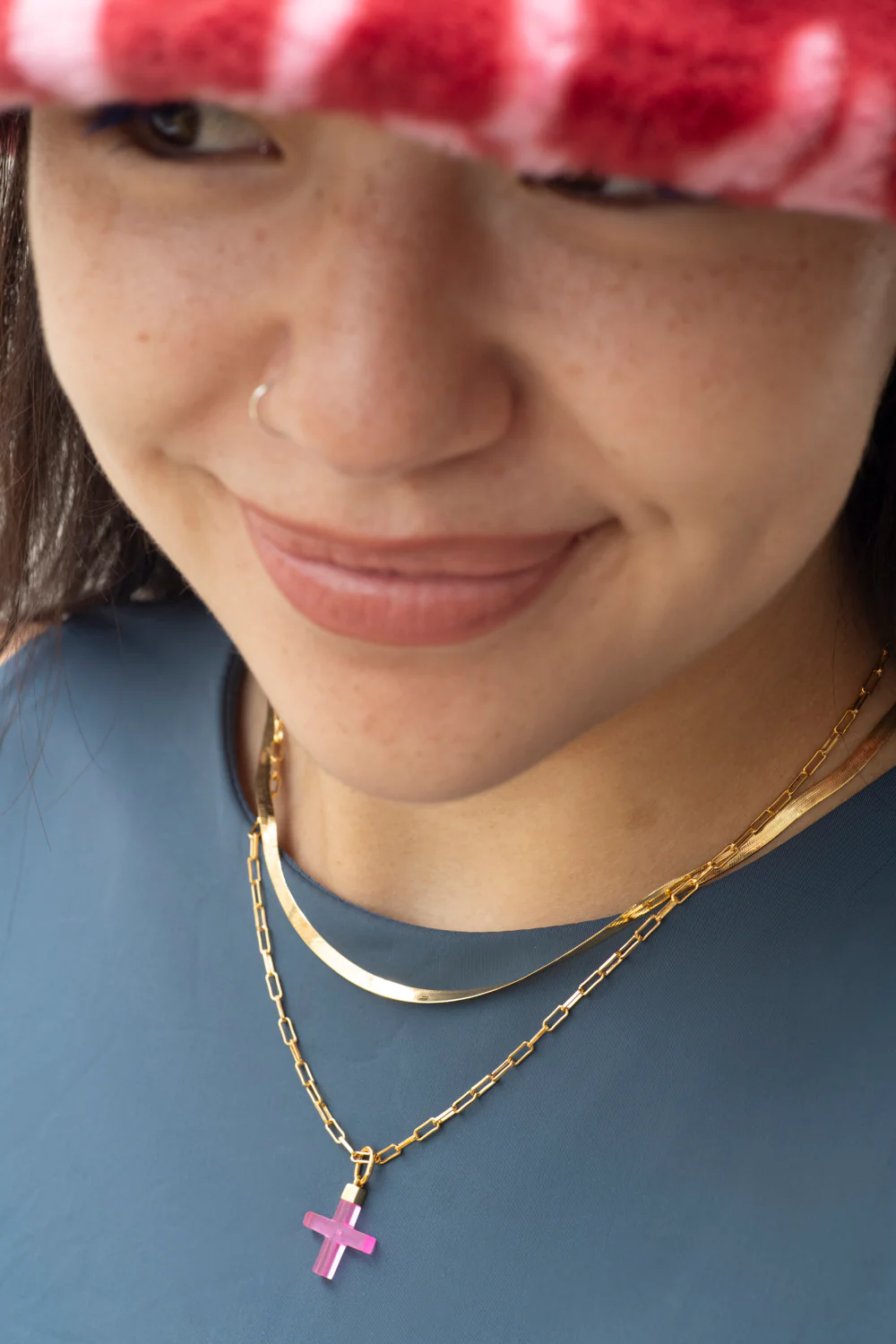 Cross Resin with Zirconia Charm - Image 5