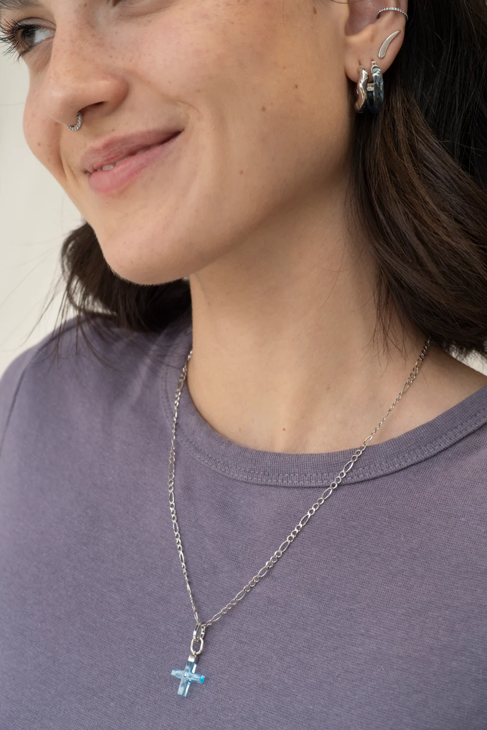 Cross Resin with Zirconia Charm - Image 6