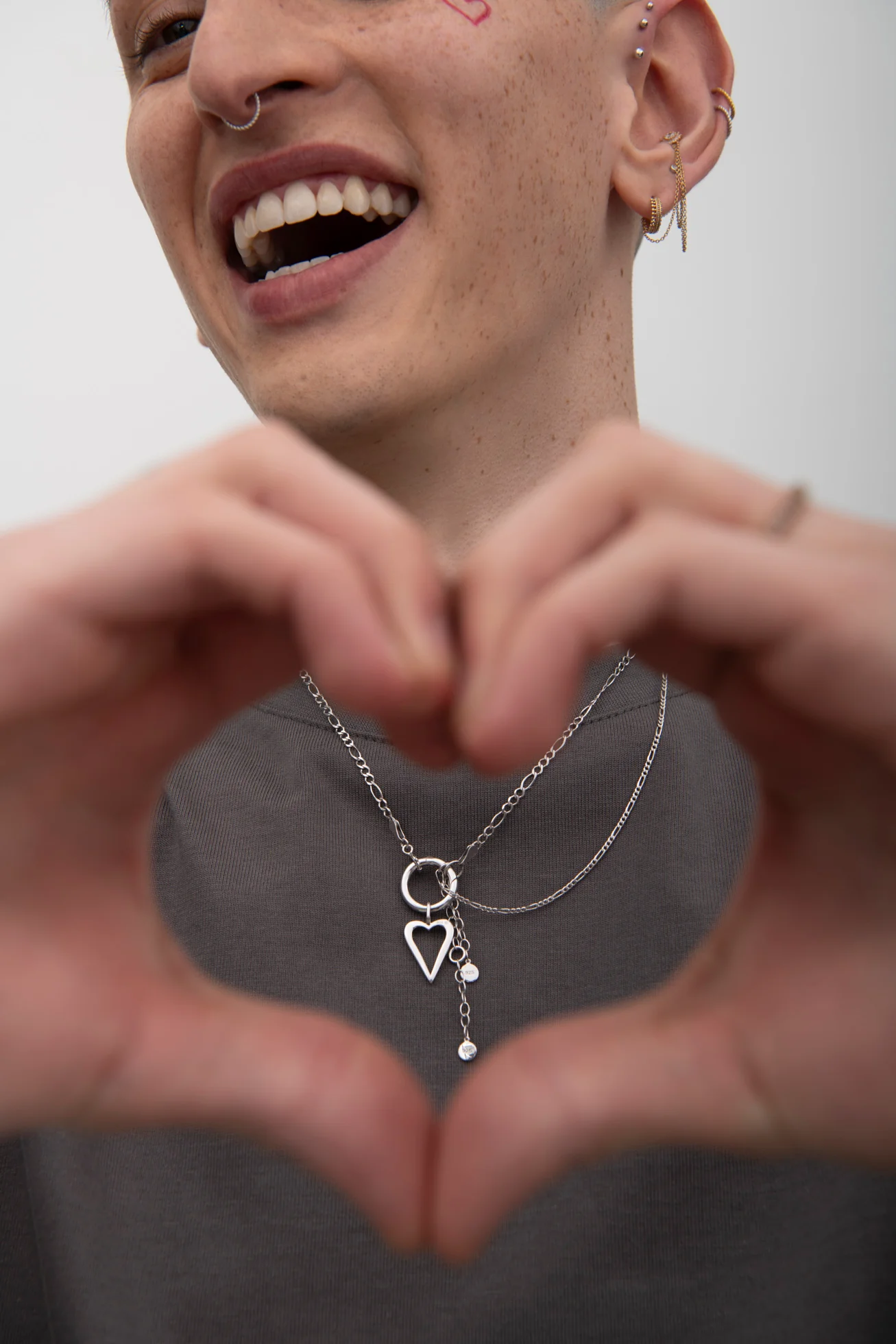 9K Solid Gold Triple Chain Charm - Image 6