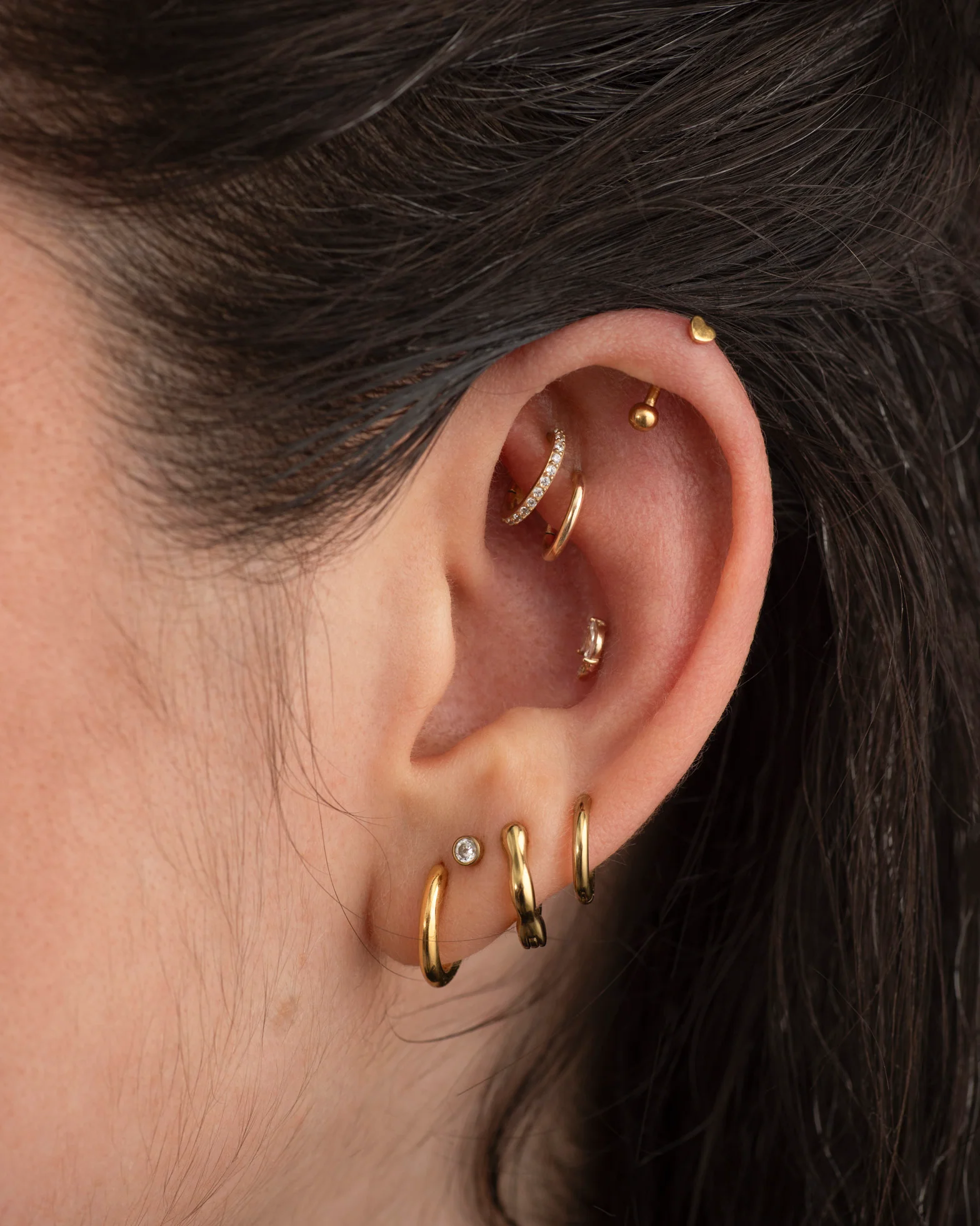 PIERCED Huggie Hoops - Image 3
