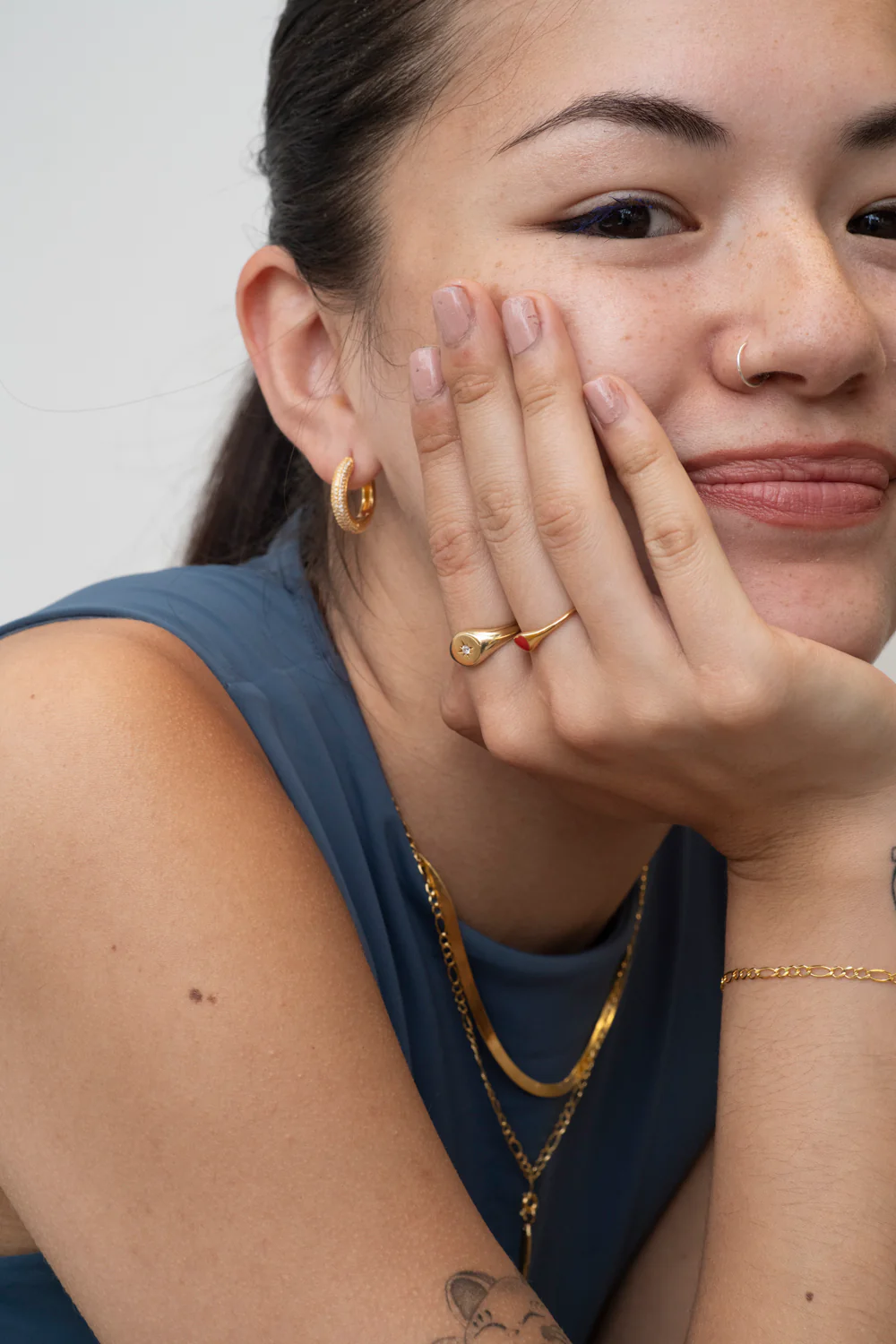 PIERCED Pavé Huggie Hoop - Image 5