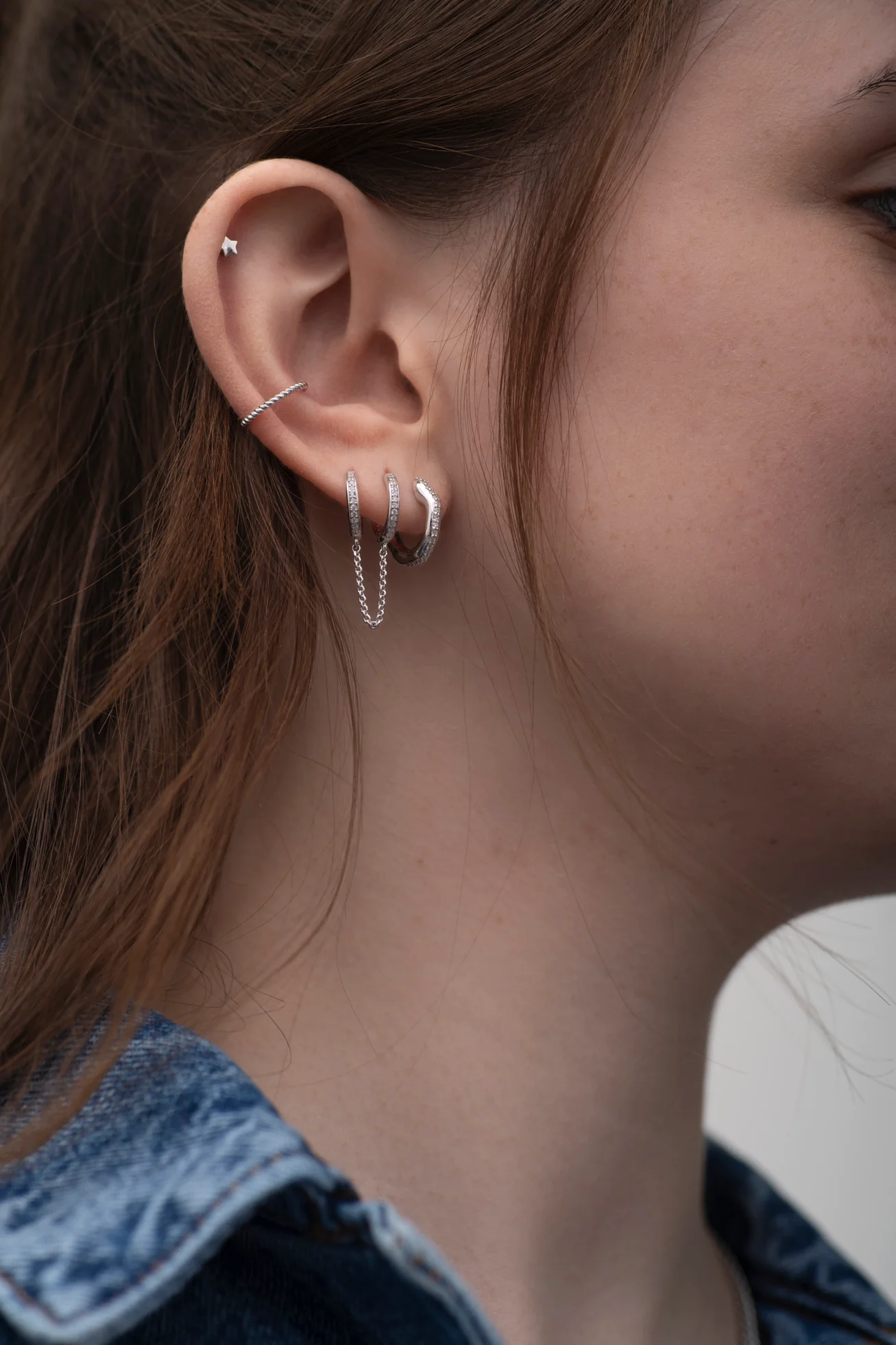 Twisted Hoop Earrings - Pavé - Image 5